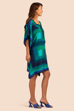 THEODORA DRESS in BENGAL BLUE MULTI additional image 2