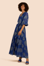 SHALINA DRESS in BENGAL BLUE/OCEAN additional image 4