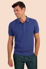 LUCAS SHORT SLEEVE POLO in BENGAL BLUE