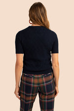 CORINE  SHORT SLEEVE PULLOVER in INDIGO additional image 5