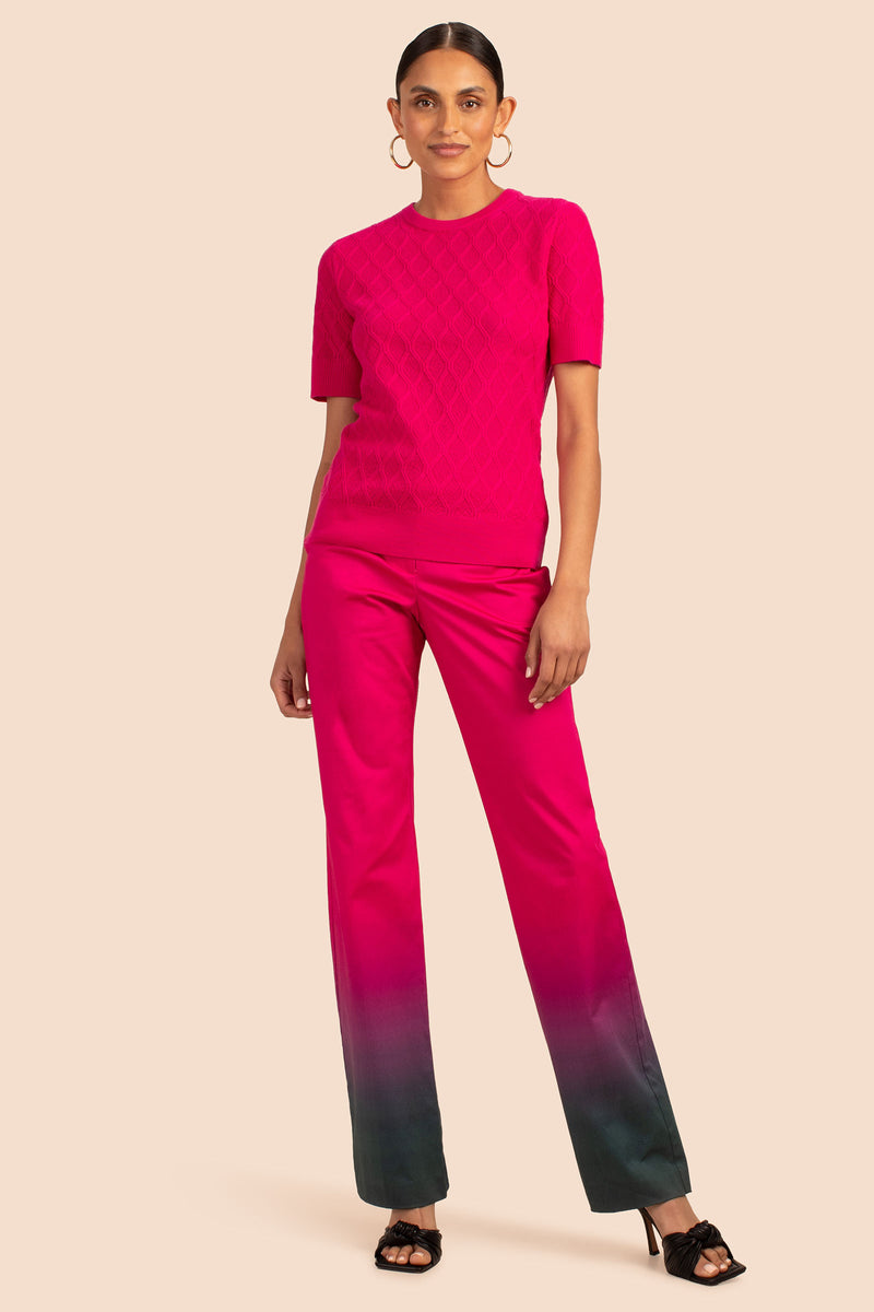 CORINE  SHORT SLEEVE PULLOVER in PINK PEPPERCORN additional image 2