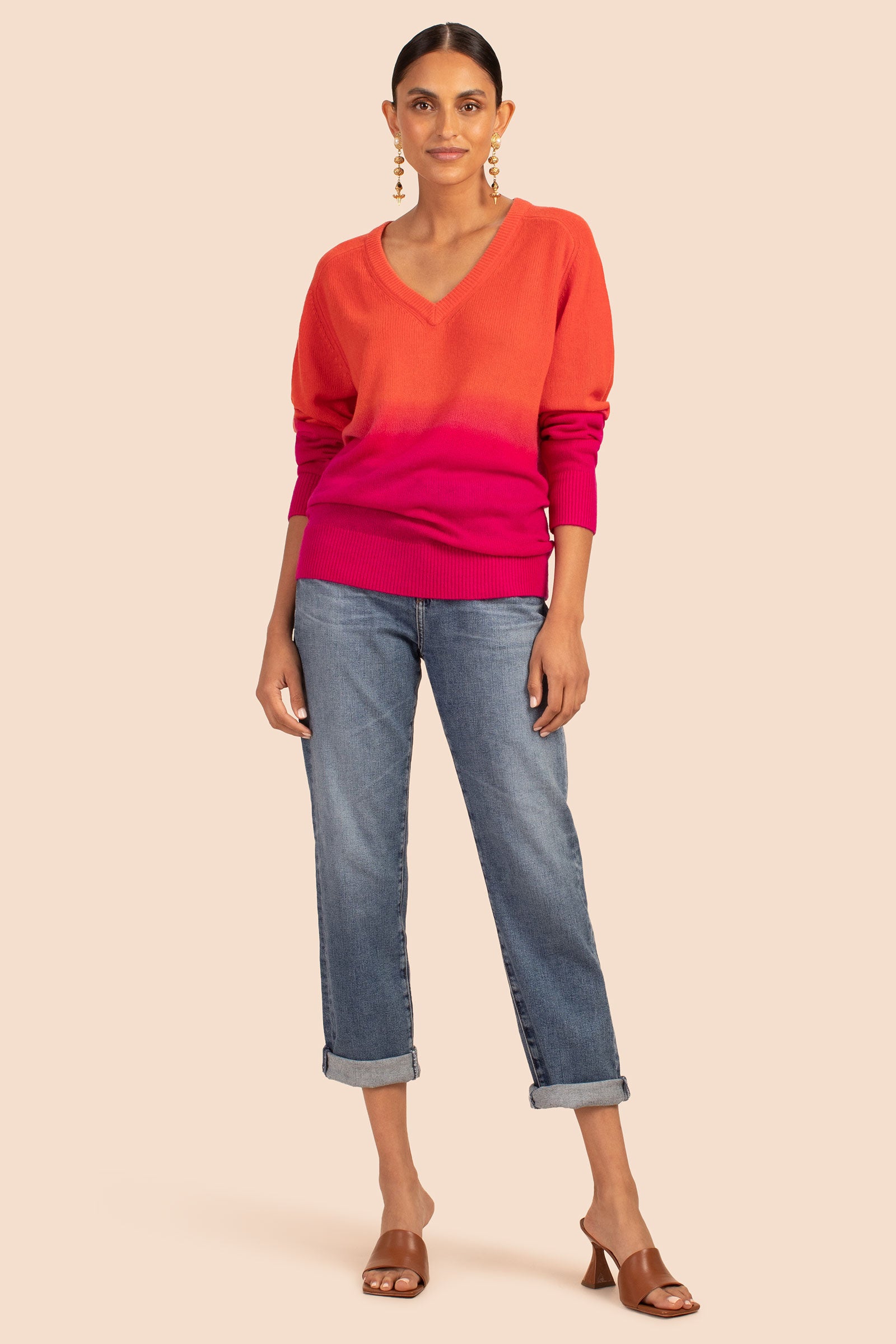 EVANGELINE V-NECK SWEATER – Trina Turk