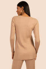 ZOEY V-NECK PULLOVER in NEUTRAL MULTI additional image 1