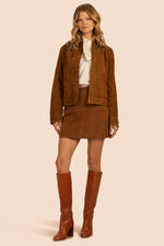 BINDI JACKET in COGNAC BROWN additional image 3