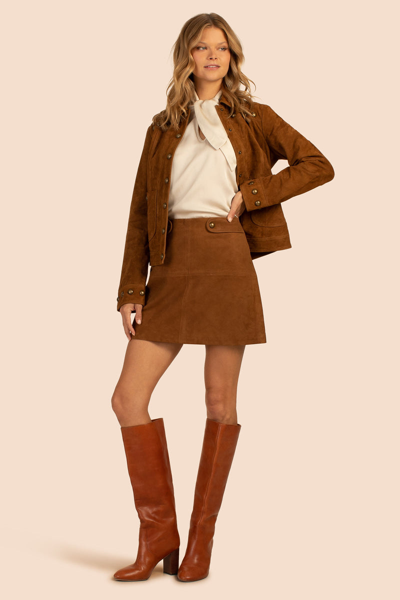 BINDI JACKET in COGNAC BROWN additional image 2