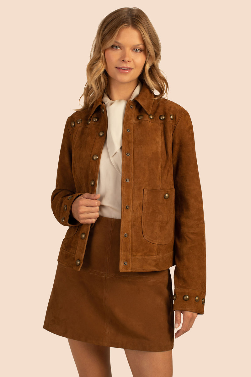 BINDI JACKET in COGNAC BROWN