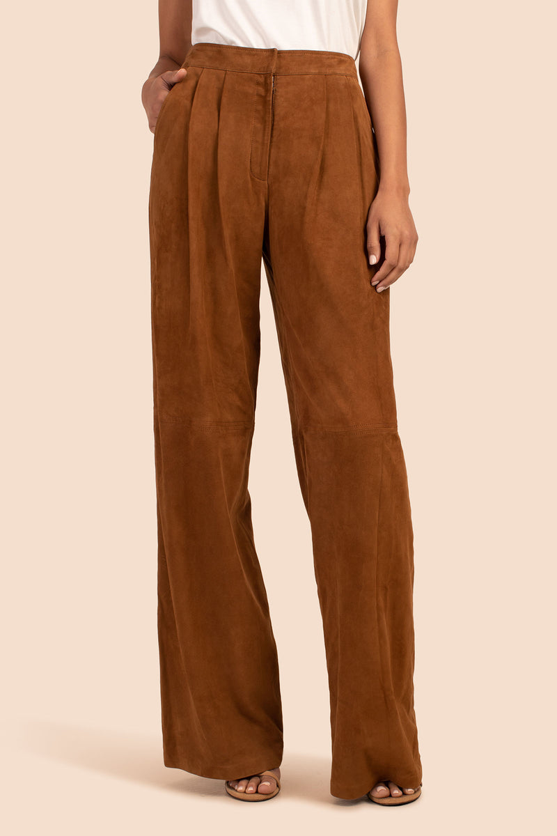 DARU PANT in COGNAC BROWN additional image 1