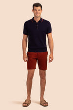 ALVAREZ SHORT SLEEVE POLO in INDIGO additional image 2