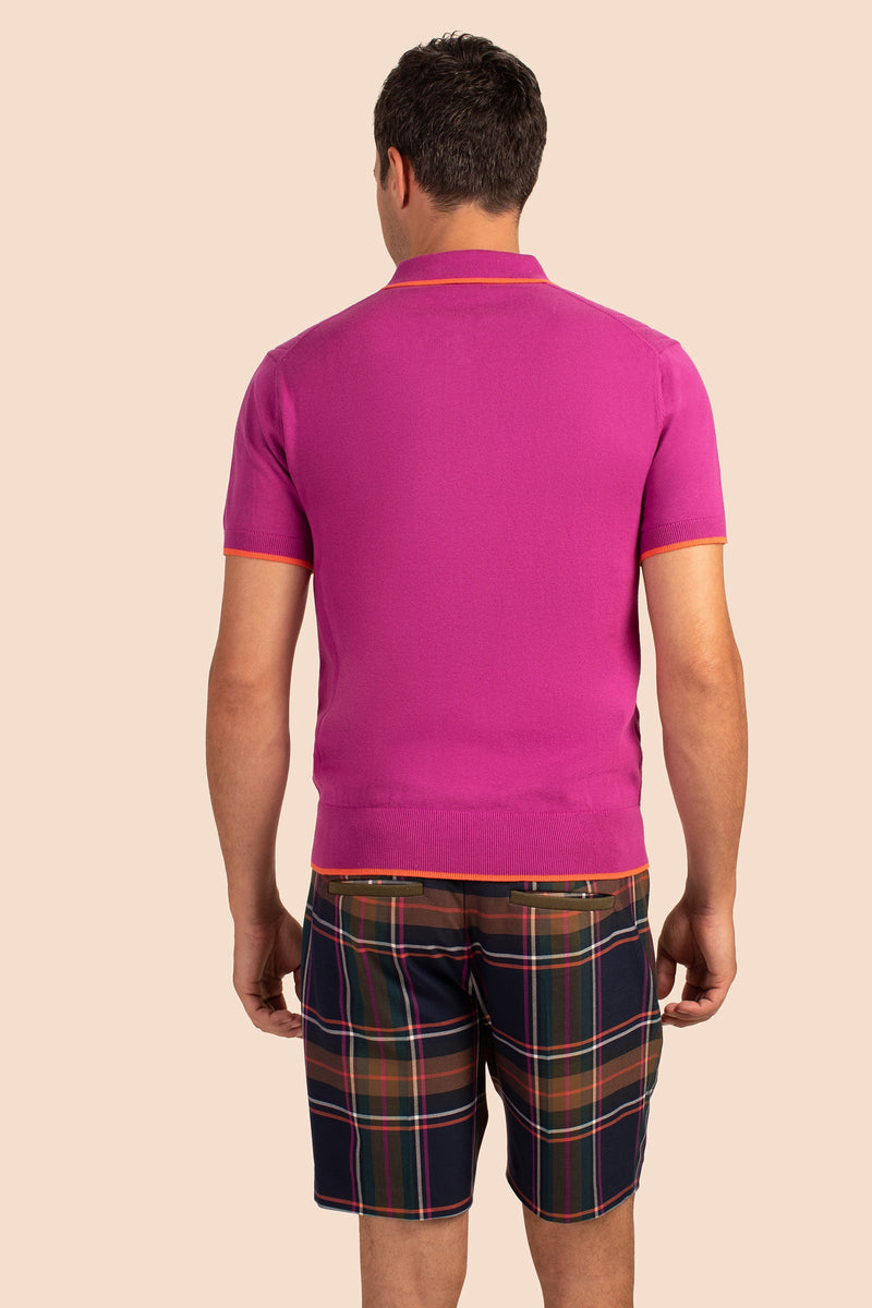 ALVAREZ SHORT SLEEVE POLO in PINK additional image 4