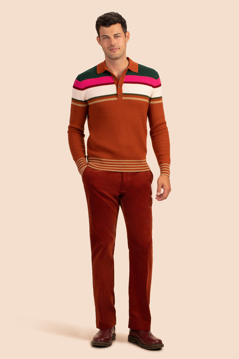 JULES LONG SLEEVE POLO in MULTI additional image 3