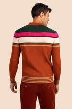JULES LONG SLEEVE POLO in MULTI additional image 2