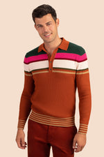 JULES LONG SLEEVE POLO in MULTI additional image 1