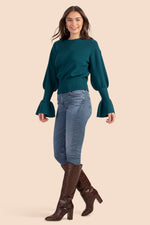 CHLOE RUFFLE PULLOVER in BAYBERRY additional image 7