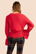 CHLOE RUFFLE PULLOVER in DRAGONFRUIT additional image 9