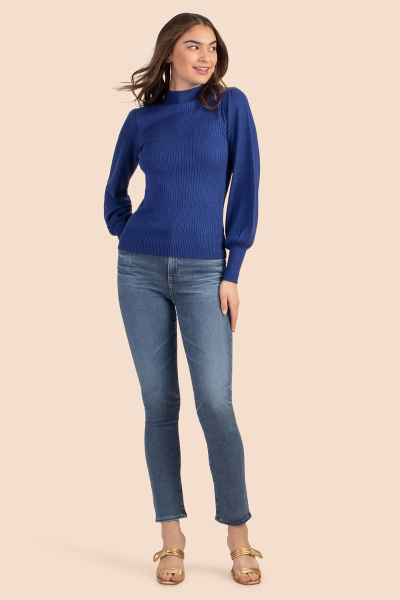 TOM COLLINS SWEATER in BENGAL BLUE additional image 6