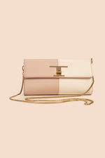 MOROCCO TWO TONE CLUTCH in BLUSH PINK additional image 2