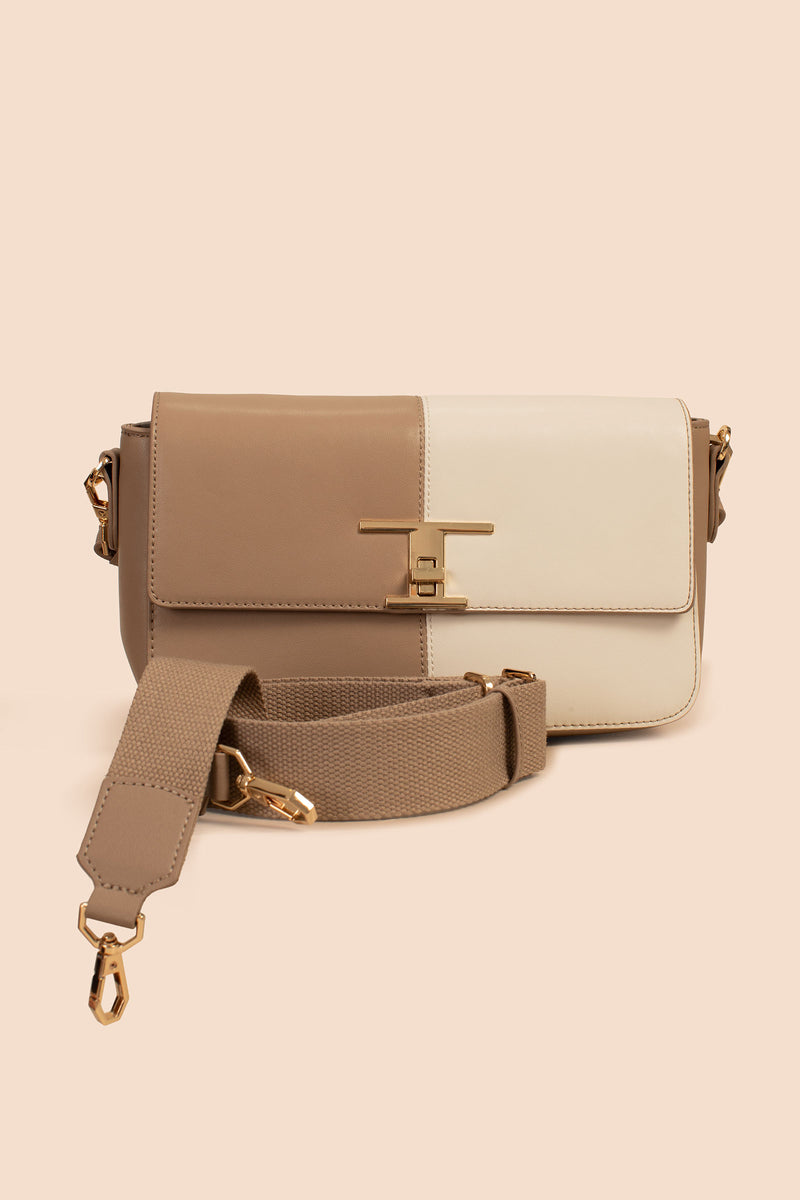 MOROCCO TWO TONE CROSSBODY in TAUPE NEUTRAL additional image 1