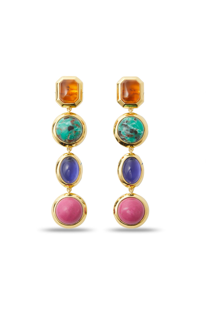 Golden Harvest Earrings in Fall Fashion Multi Colors | DaisyKreates