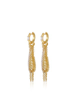 LUV AJ ROSSI CHAIN HUGGIE EARRING in GOLD additional image 1