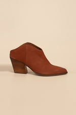 FANCY AFFAIR BOOTIE MULE in COGNAC BROWN