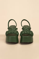 PATRIKA QUILTED PLATFORM SANDAL in PESTO additional image 2