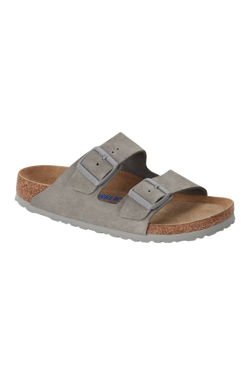 MEN'S ARIZONA SOFT FOOTBED STONE GREY SLIDE SANDAL in STONE