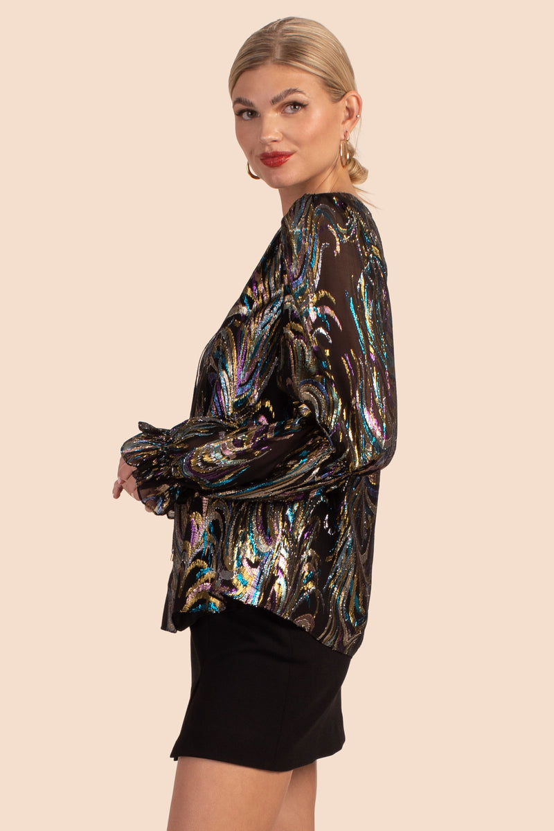 AMBROSIAL TOP in BLACK MULTI additional image 3