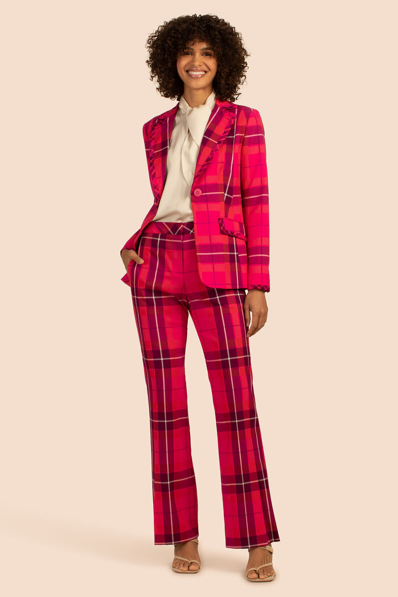Plaid shop suit women