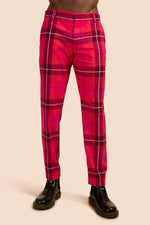 CLYDE SLIM TROUSER in AURORA PINK MULTI