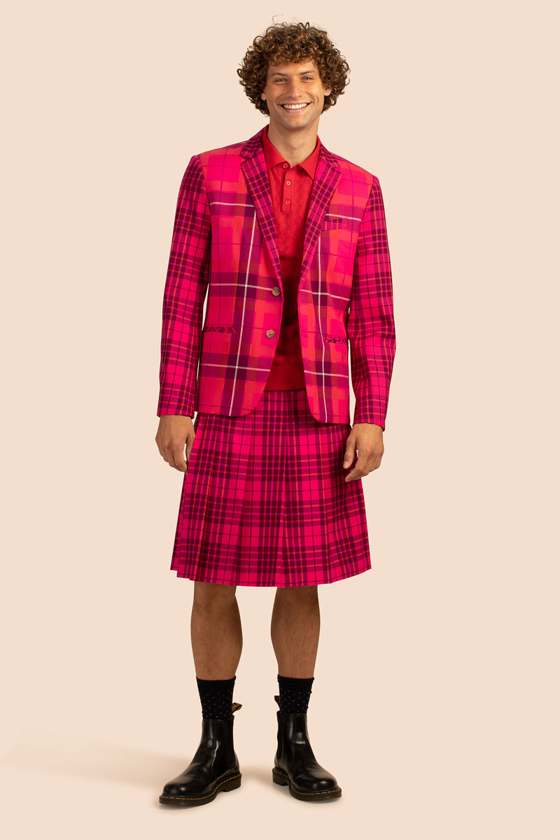 LIVINGSTON KILT in AURORA PINK MULTI additional image 4