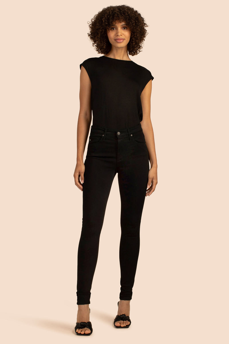 AG BLACK FARRAH SKINNY JEAN in BLACK additional image 3