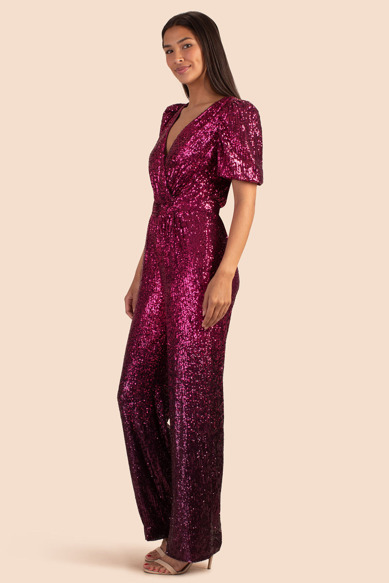 ASANDRA JUMPSUIT in FESTIVE FUCHSIA/PLUM additional image 2