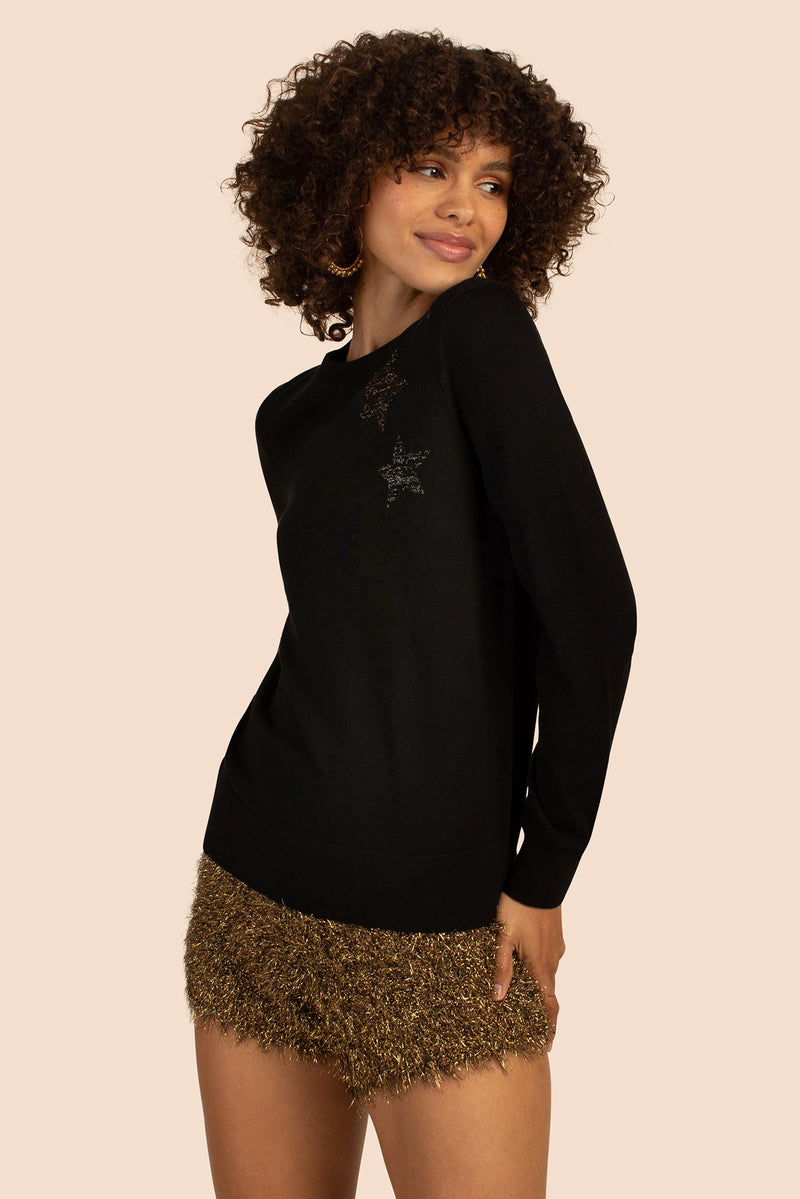 CELESTE CREWNECK in BLACK MULTI additional image 2