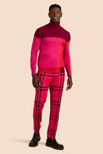 CLYDE SLIM TROUSER in AURORA PINK MULTI additional image 3
