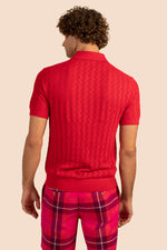 HERSE SHORT SLEEVE POLO in MARS RED additional image 1