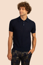 HERSE SHORT SLEEVE POLO in NIGHT SKY additional image 6