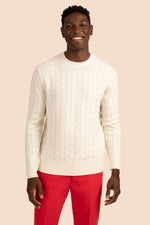 TRITON CABLE CREWNECK SWEATER in TRITON CABLE CREWNECK SWEATER