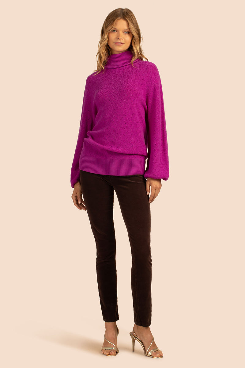 ROSALIND PULLOVER in FESTIVE FUCHSIA additional image 6