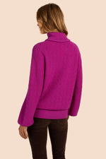 ROSALIND PULLOVER in FESTIVE FUCHSIA additional image 5
