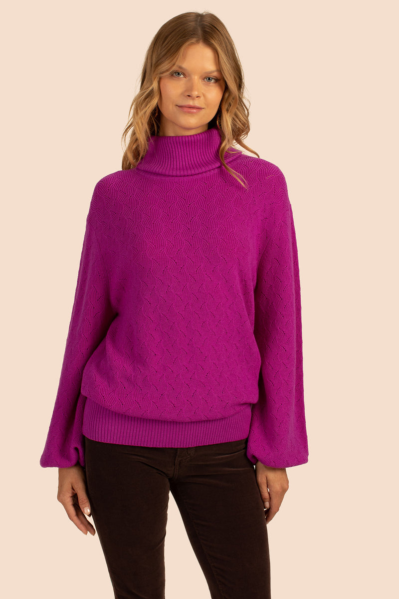 ROSALIND PULLOVER in FESTIVE FUCHSIA additional image 7