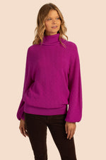 ROSALIND PULLOVER in FESTIVE FUCHSIA additional image 4