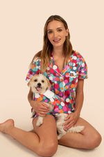 BUBBLE DOTS FRENCH TERRY PET PAJAMA JACKET in MULTI additional image 1