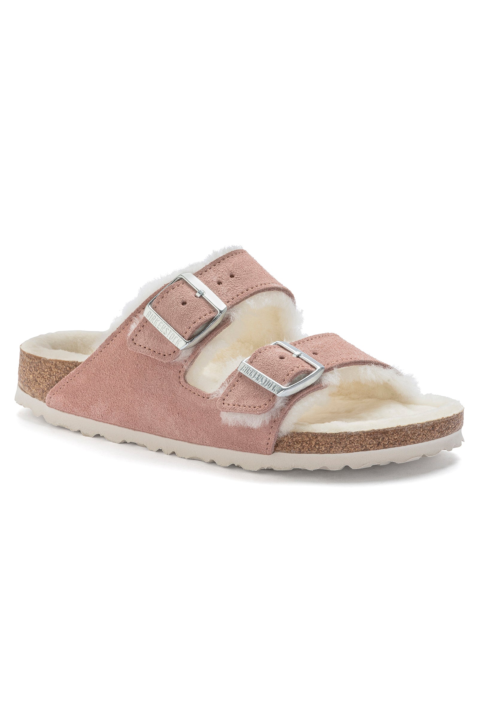 WOMEN'S ARIZONA SHEARLING MINK BROWN SUEDE SANDAL – Trina Turk