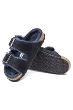 WOMEN'S ARIZONA SHEARLING MIDNIGHT BLUE SUEDE SANDAL in MIDNIGHT BLUE BLUE additional image 2