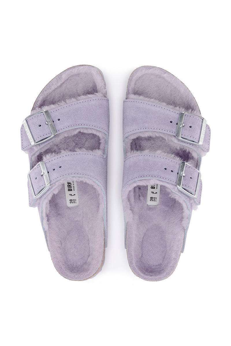 WOMEN'S ARIZONA SHEARLING PURPLE SUEDE SANDAL in PURPLE additional image 1