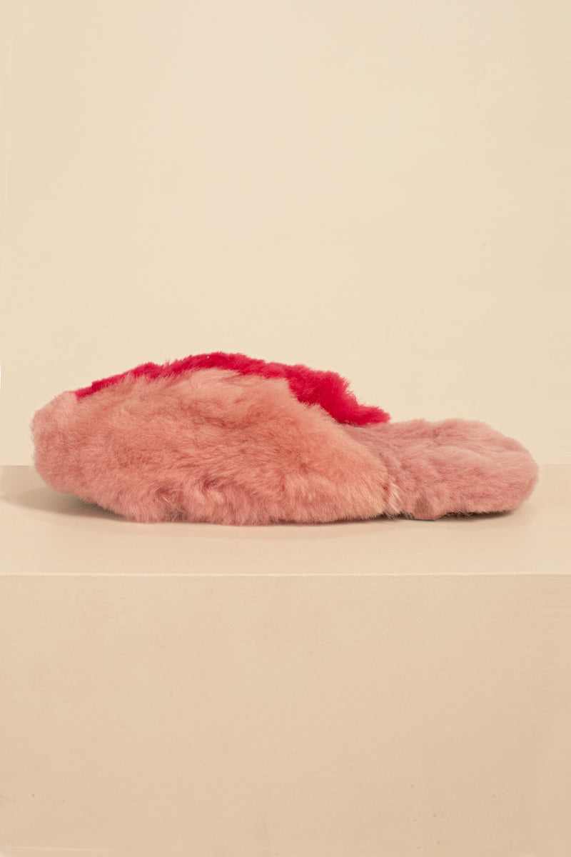 ARIANA BOHLING LENI 2 TONE SLIPPER in FUCHSIA additional image 1