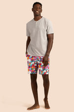 BUBBLE DOTS MEN HENLEY BOXER in MULTI