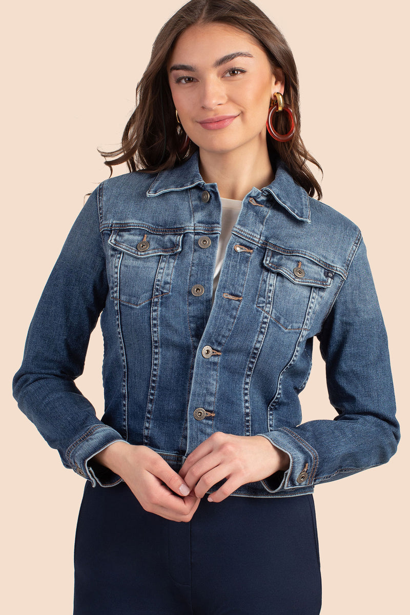 AG DARK WASH ROBYN DENIM JACKET in INDIGO additional image 2