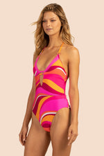 VIVID VISTA LAYERED HIGH LEG MAILLOT in MULTI additional image 2