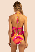 VIVID VISTA LAYERED HIGH LEG MAILLOT in MULTI additional image 1